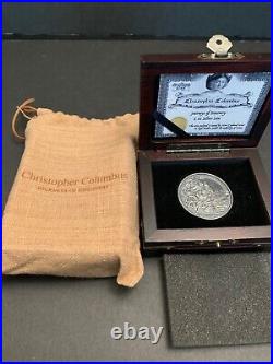 Niue 2015 2-oz Journeys of Discovery Christopher Columbus Antique Silver Coin