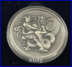 Niue 2018 $2 2oz Antique Finish High Relief Silver Coin Perseus-Mintage 650