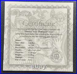 Niue 2018 $2 2oz Antique Finish High Relief Silver Coin Perseus-Mintage 650