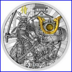 Niue 2019 Samurai Warriors 2 oz 5$ Antique finish Silver Coin