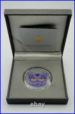 Niue 2020 Mandala Collection Owl 2 oz Antiqued Finish Silver Coin