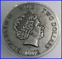 Niue 2022 Medusa Antique Finish $2 silver coin 50 gram- Mintage of 250