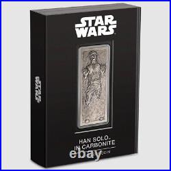 Niue 2022 Star Wars Han SoloT in Carbonite 3 OZ Silver Antique Coin Presale