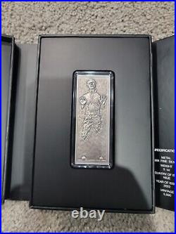 Niue- 2022- Star Wars- Han SoloT in Carbonite 3 OZ Silver Antique Finish Coin
