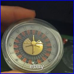 Niue 2023 Roulette Wheel Silver Coin 3 oz. 999 Antique Finish Limited Edition