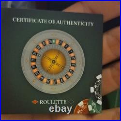 Niue 2023 Roulette Wheel Silver Coin 3 oz. 999 Antique Finish Limited Edition