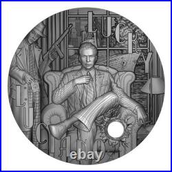 Niue 2024 Gangsters Series Final Release Lucky Luciano 2oz Antique Silver Coin
