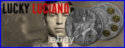 Niue 2024 Gangsters Series Final Release Lucky Luciano 2oz Antique Silver Coin