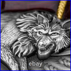Odin Lord of Valhalla 2 oz Antique finish Silver Coin 5$ Niue 2023