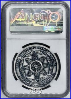 Oglala Lakota Sioux Nation Moon Spirit 2023 Silver $1 UHR NGC MS 70 Antiqued