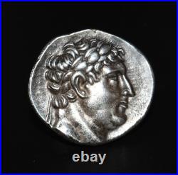 Old Ancient Greek Pergamon Silver Coin Tetradrachm Philetairos 282-263 BC