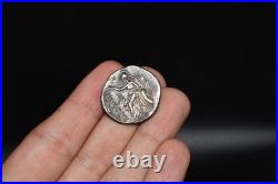 Old Ancient Greek Pergamon Silver Coin Tetradrachm Philetairos 282-263 BC