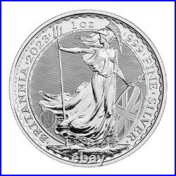 Own the Legacy QEII Last & King Charles III First Silver Britannia 2023 £2