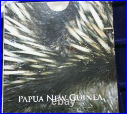 Papua New Guinea 5 Kina 2012 Silver Spiny Anteater F#3281 only 1000 Antique Fi
