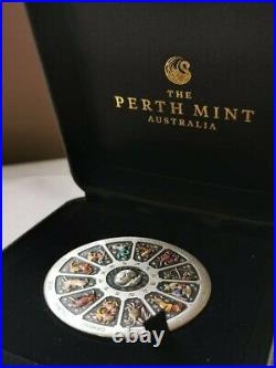 Perth Mint Signs of the Zodiac 2021 5oz Silver Antiqued Coin