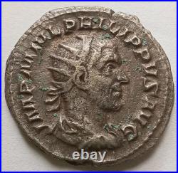 Philip I Arab AR Antoninianus LIBERALITAS AVGG II RIC 38b Roman Silver Coin