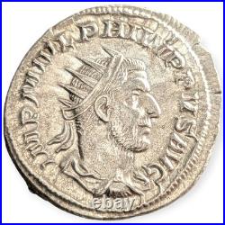 Philip I The Arab 244-247 AD AR Antoninianus Roman Empire Aeqvitas Avgg Coin 15H