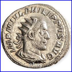 Philip I The Arab 244-47 AD AR Antoninianus Roman Empire Felicitas Temp Coin 16N