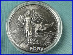 RARE 10 oz Silver American Virtues Independence Ultra High Relief Antiqued Coin RARE 10 oz Silver American Virtues Independence Ultra High Relief Antiqued Coin