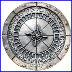 RARE 65 Grams Silver LADY LUCK HR Antique Finish Coin, 25 Pieces Minted