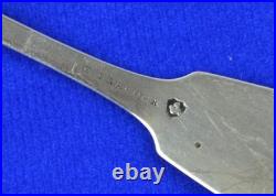 RARE E. PEACOCK COIN SILVER SPOONS (4) CHICAGO OLDEST EXISTING RETAILER c1860's