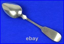 RARE E. PEACOCK COIN SILVER SPOONS (4) CHICAGO OLDEST EXISTING RETAILER c1860's