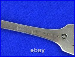 RARE E. PEACOCK COIN SILVER SPOONS (4) CHICAGO OLDEST EXISTING RETAILER c1860's