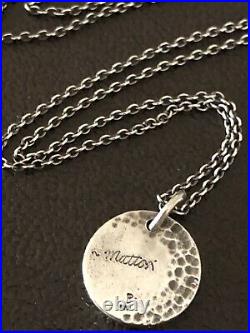 RARE Jeanine Payer Quotation Necklace Sterling Silver 18k Signed Artist Studio