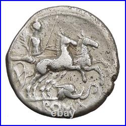 ROMA/Elephant Head RARE no Bell, PAX in Two Horse Chariot Roman Coin Caecilia 38