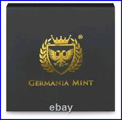 Rare 2 Oz Silver Germania Mint Gods TÝR Antique Finish Colored Cast Bar