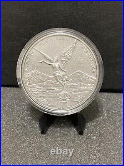 Rare! 2018-2 oz Antiqued Libertad Mexico Onza. 999 Silver Coin 2000 Mintage