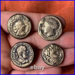 Rare Ancient Roman Greek Provincial Lot 4 coins/APOLLO, Horse rider, Attica Owl