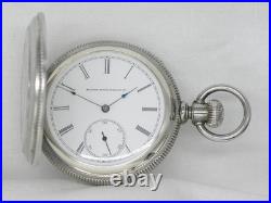 Rare Antique 1887 Antique 16s Elgin Stag Coin Silver Pocket Watch, Serviced