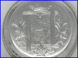 Rare Antique 1887 Antique 16s Elgin Stag Coin Silver Pocket Watch, Serviced
