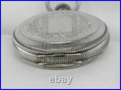 Rare Antique 1887 Antique 16s Elgin Stag Coin Silver Pocket Watch, Serviced