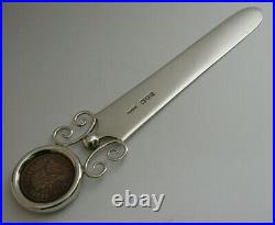 Rare Boer War English Solid Sterling Silver Letter Opener S Africa Coin 1898