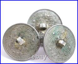 Repurposed Nepal 1 Rupee Coin Amulet with Sherpa Coral Turquoise Himalayan Style