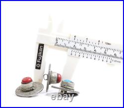 Repurposed Nepal 1 Rupee Coin Amulet with Sherpa Coral Turquoise Himalayan Style