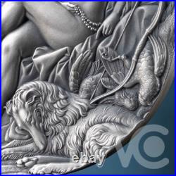 Resting Diana Celestial Beauty 2 oz Antique finish Silver Coin CFA Cameroon 2025