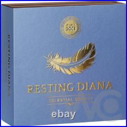 Resting Diana Celestial Beauty 2 oz Antique finish Silver Coin CFA Cameroon 2025