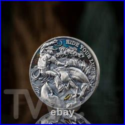 Ride Your Luck Lucky Coin 2 oz Antique finish Silver Coin CFA Cameroon 2023