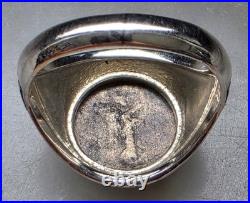 Roman Emperor Hadrian Genuine Ancient Silver Coin 925 Solid Silver Ring with COA