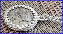 Roman Emperor Hadrian Genuine Ancient Silver Coin Solid Silver Necklace with COA