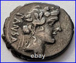 Roman Republic C Vibius Pansa Silver Denarius 48 BC Liber Ceres Crawford 449/2