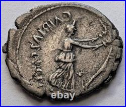 Roman Republic C Vibius Pansa Silver Denarius 48 BC Liber Ceres Crawford 449/2