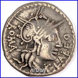 Roman Republic Q. Fabius Labeo AR Denarius 124 BC Roma Victory Biga Coin 10H