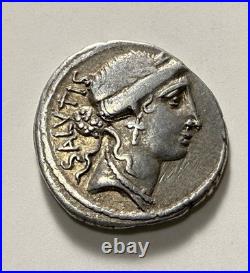 Roman Salus Denarius 49BC Ancient Roman Empire Silver Coin