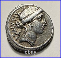 Roman Salus Denarius 49BC Ancient Roman Empire Silver Coin