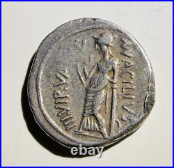 Roman Salus Denarius 49BC Ancient Roman Empire Silver Coin