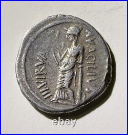Roman Salus Denarius 49BC Ancient Roman Empire Silver Coin
